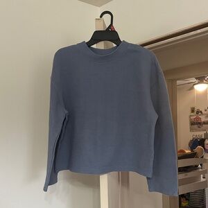 a new day Ribbed Blue Top